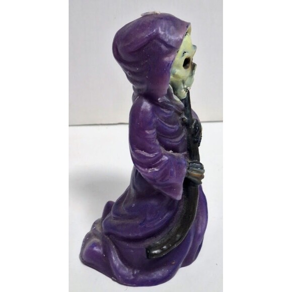 VINTAGE GARDEN RIDGE GRIM REAPER 7” WAX CANDLE NEVER USED DISPLAY ONLY - Picture 4 of 6